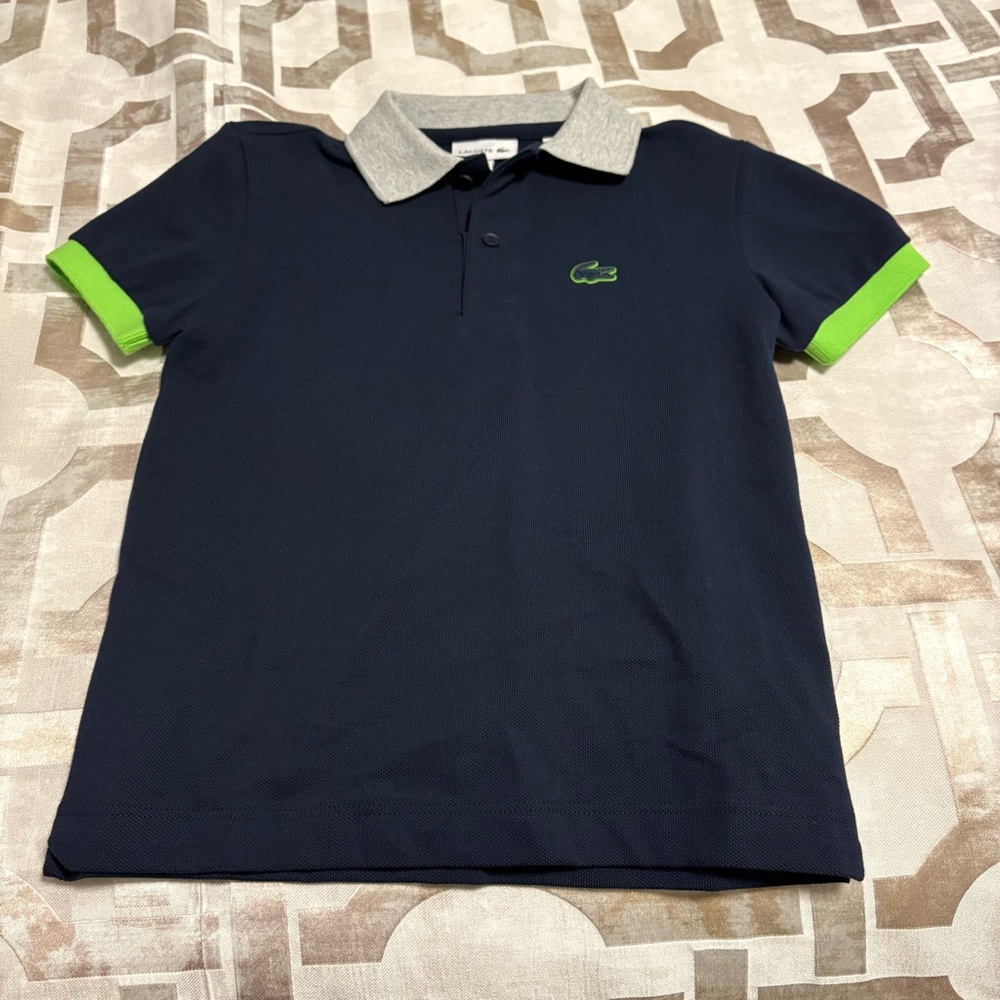 Lacoste Kids Polo Shirt in Navy and Green